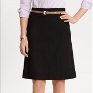 Banana Republic Sleek Suit Black A Line Skirt